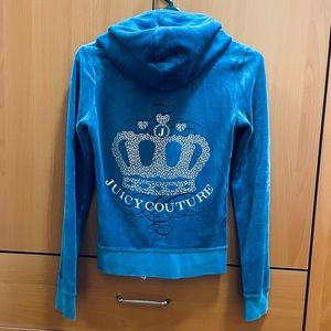 Juicy Couture XS Blue Zipper Hoodie